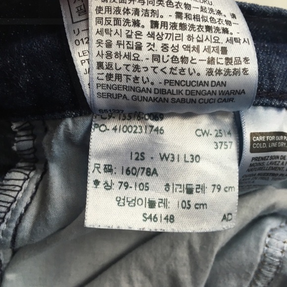 Levi’s 515 Boot Cut‎ Mid Rise Dark Wash Jeans Women’s Size 12 Short - Picture 5 of 6